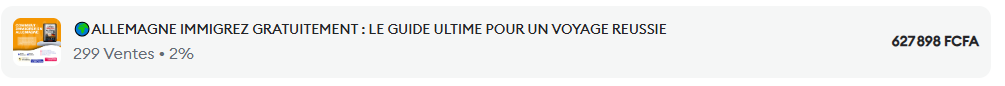 Capture d'une vente