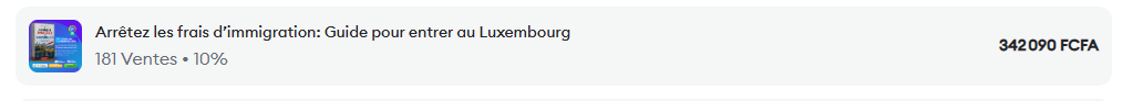 Capture d'une vente